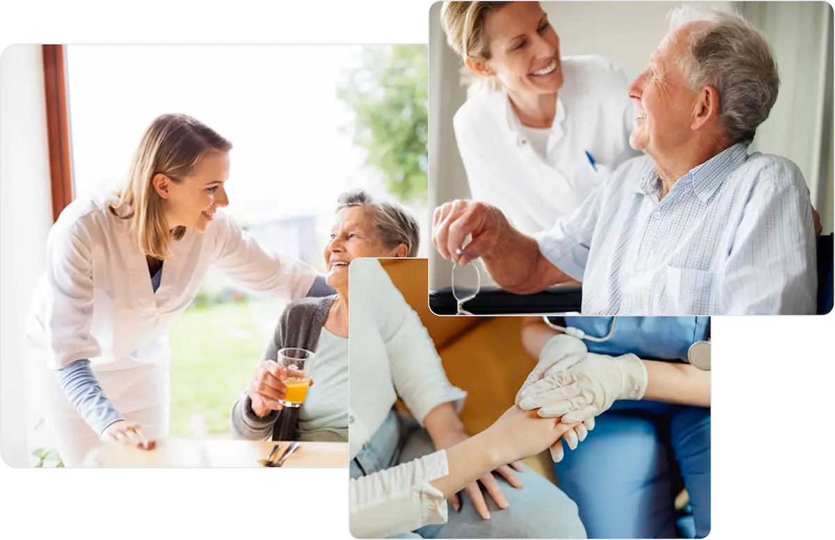 Foto-Collage aus dem Homecare-Alltag